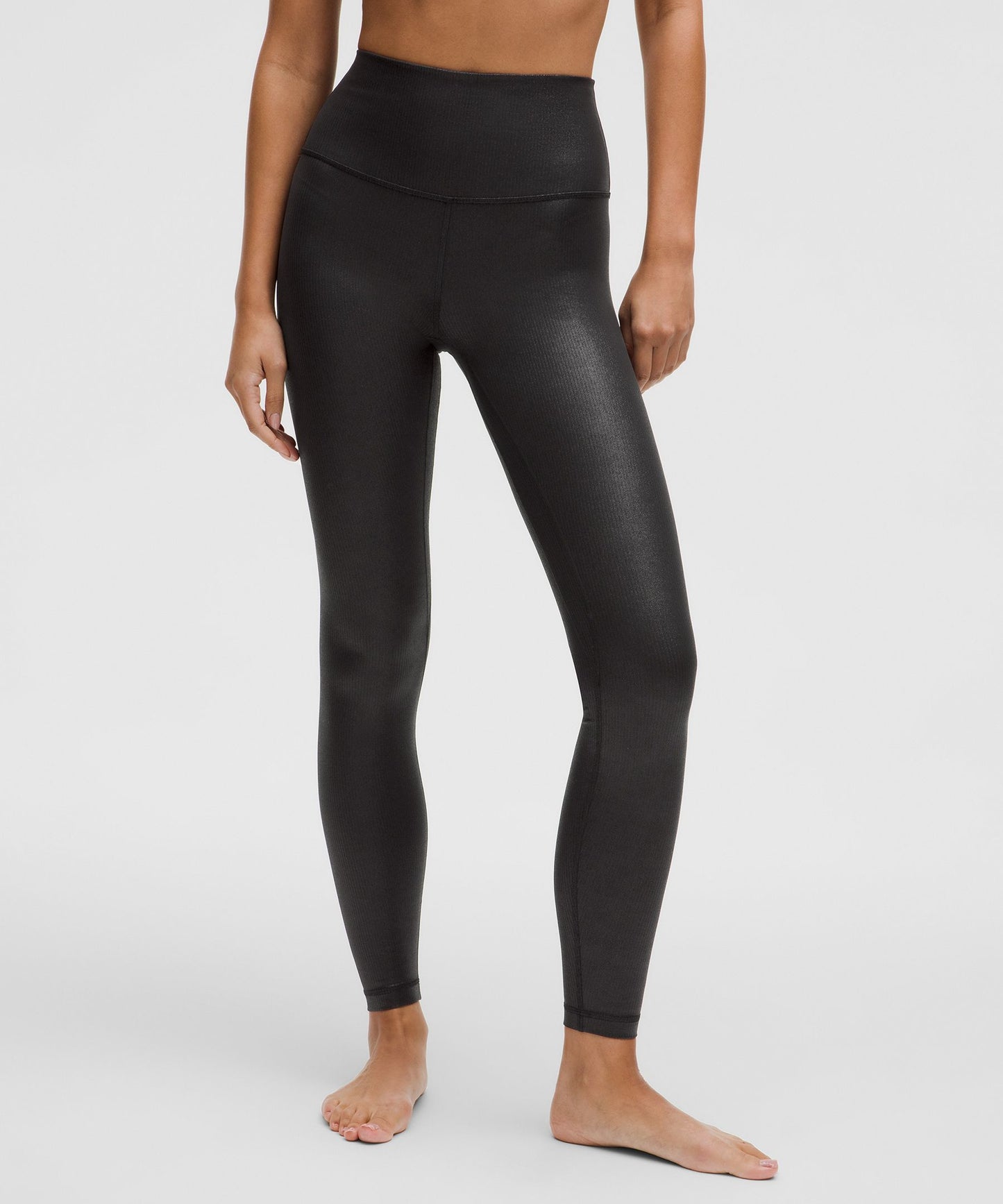 lulu Align High-Rise Ribbed Pant 28" Shine