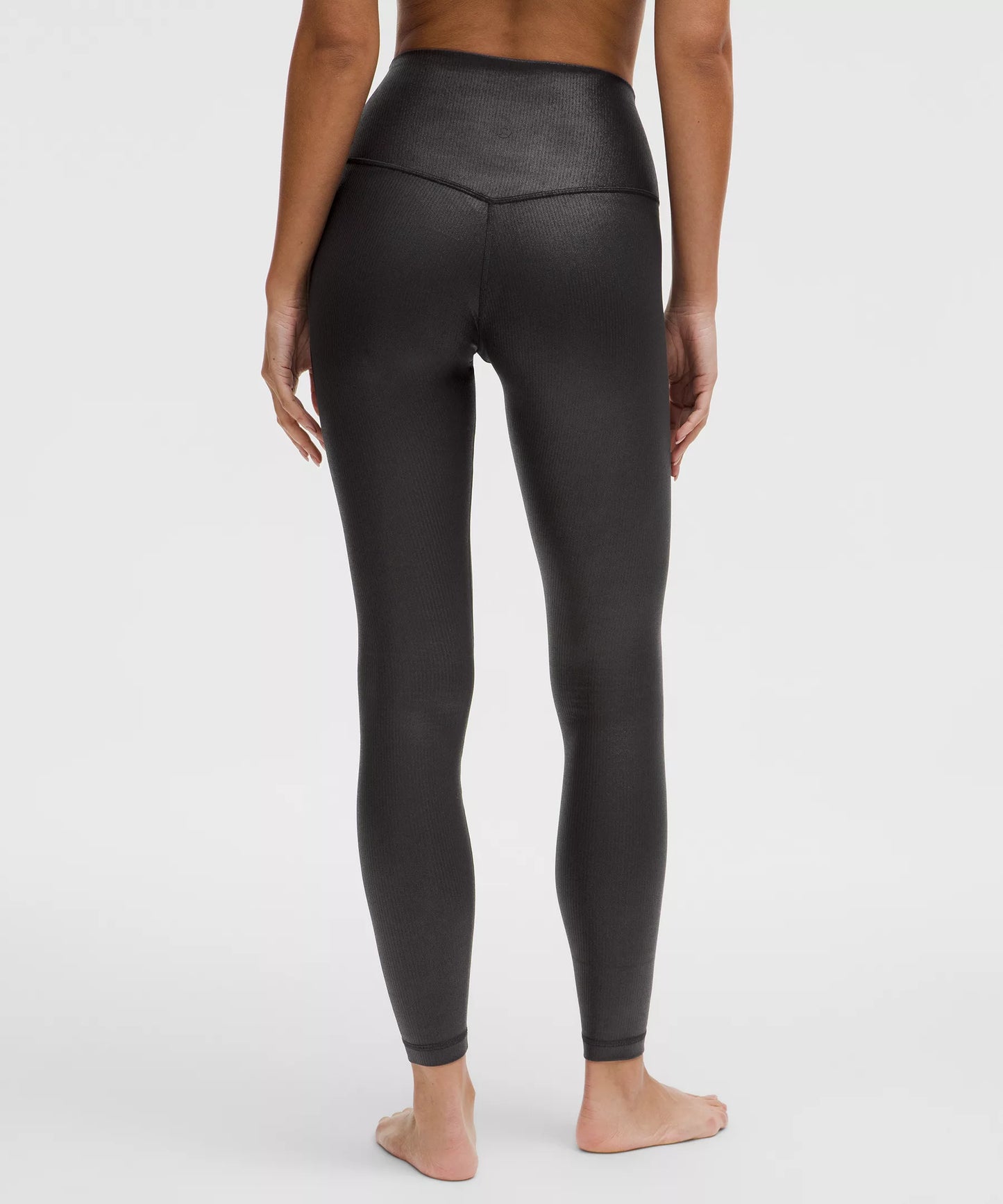 lulu Align High-Rise Ribbed Pant 28" Shine