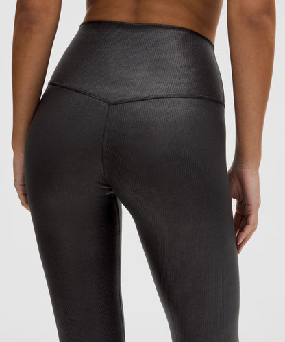 lulu Align High-Rise Ribbed Pant 28" Shine