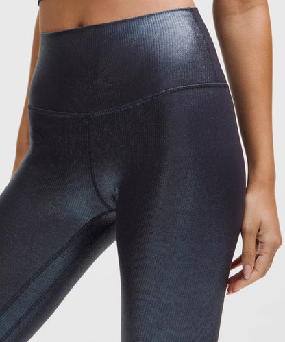 lulu Align High-Rise Ribbed Pant 28" Shine